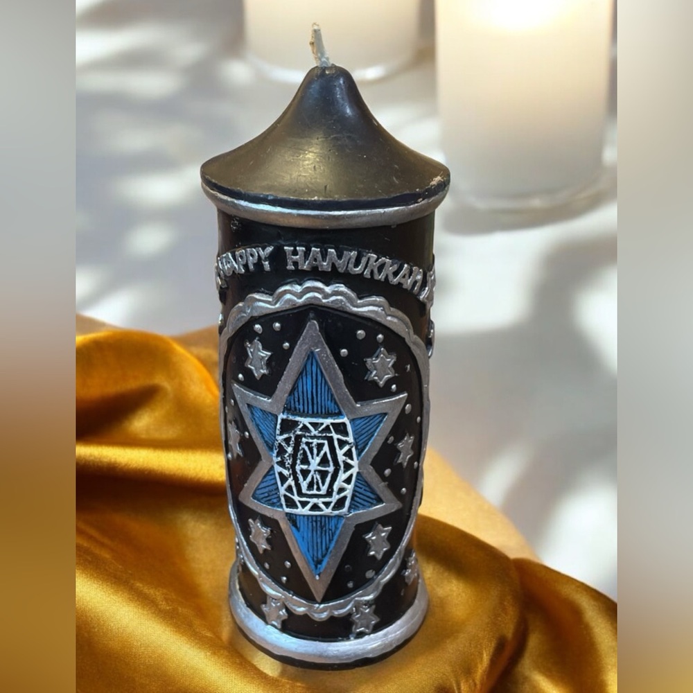 Chanukah Candle With Star Of David & Menorah NWT
